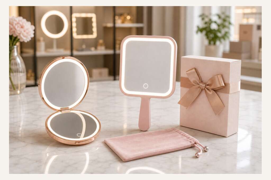 LED Handheld Mirror Sourcing Guide for Retail and Gift Buyers complete LED mirror product blog cover image