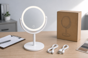 USB-C vs Micro-USB rechargeable LED makeup mirror sourcing comparison cover
