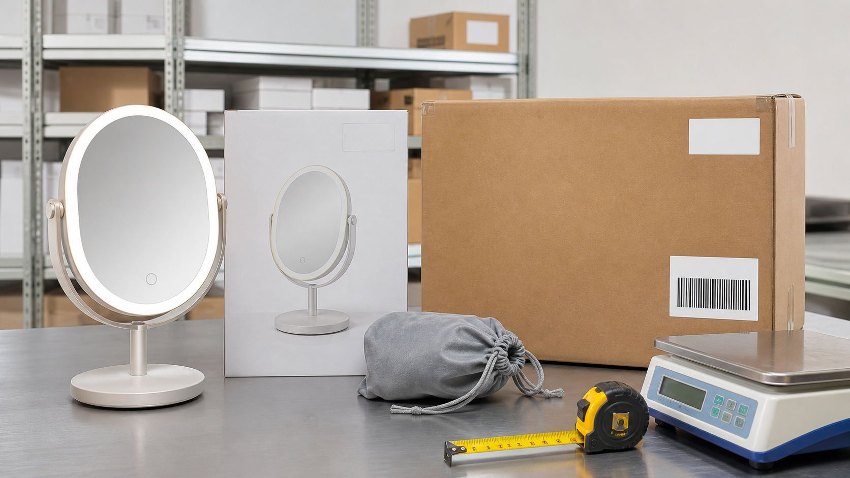 LED makeup mirror carton and label approval