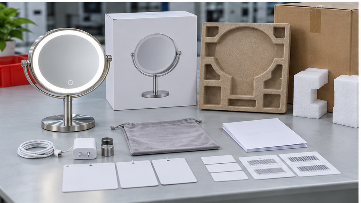 LED makeup mirror packaging inspection report
